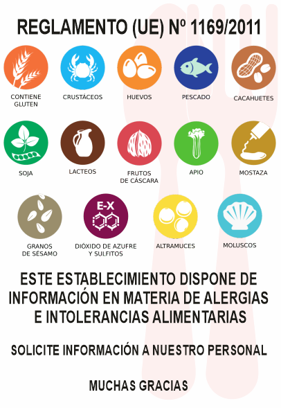 Cartel Declaracion De Alergenos